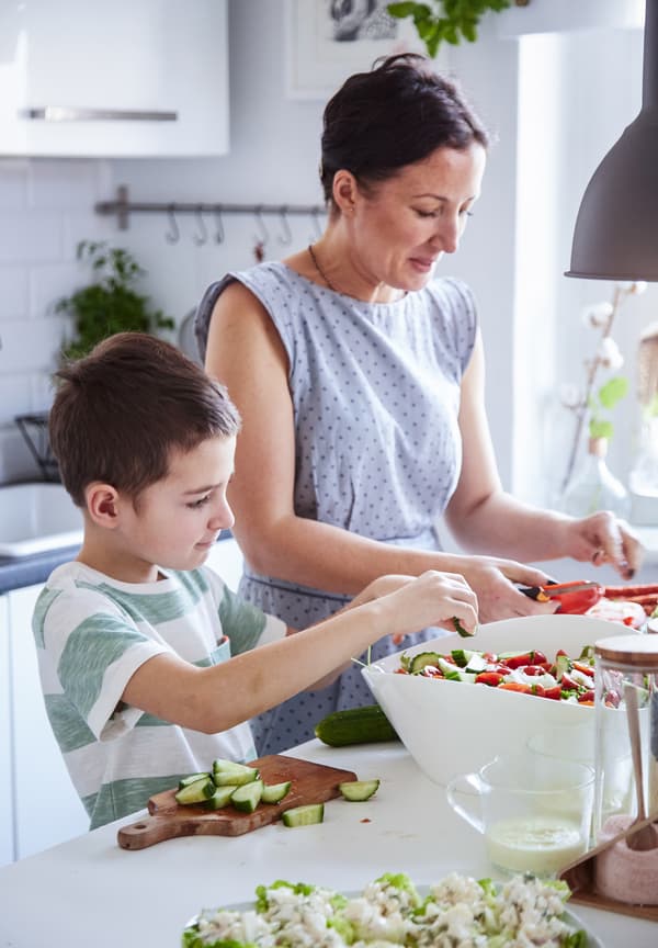 Plan space for food preparation.