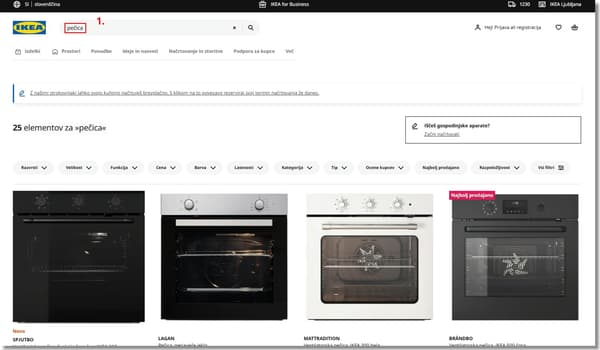 Posnetek strani s prikazom postopka.