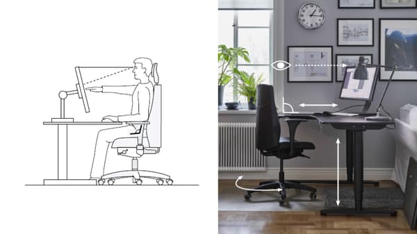 Posture work from home – sitting.