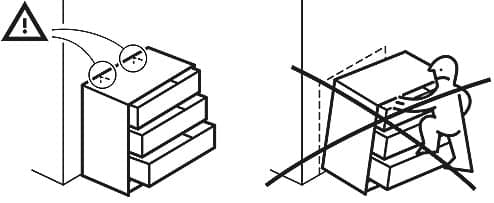 Prevent furniture tip over accident