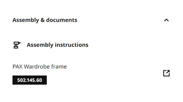 Product page instructions