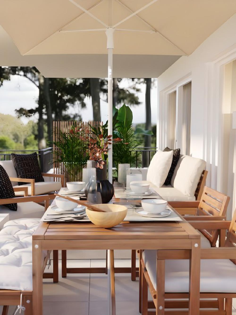 Projeto de Design de interiores de a varanda com a gama NÄMMARÖ