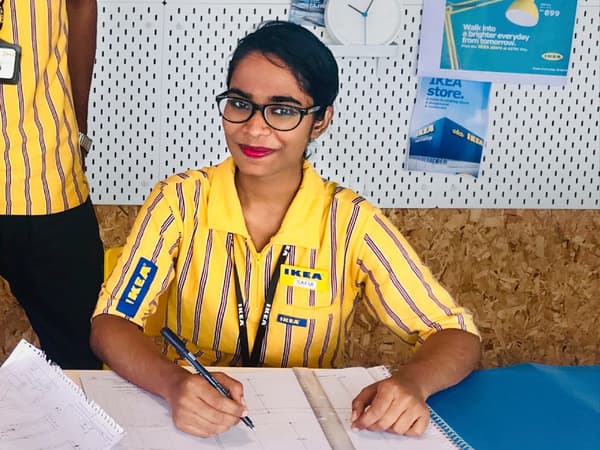 Safia Begum, a co-worker at IKEA India, is happy to have a career that lets her help care for her family.