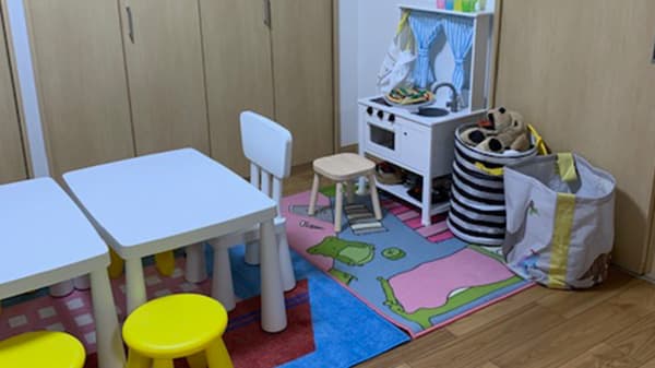 整理整頓されたお子さま向けのプレイエリア。