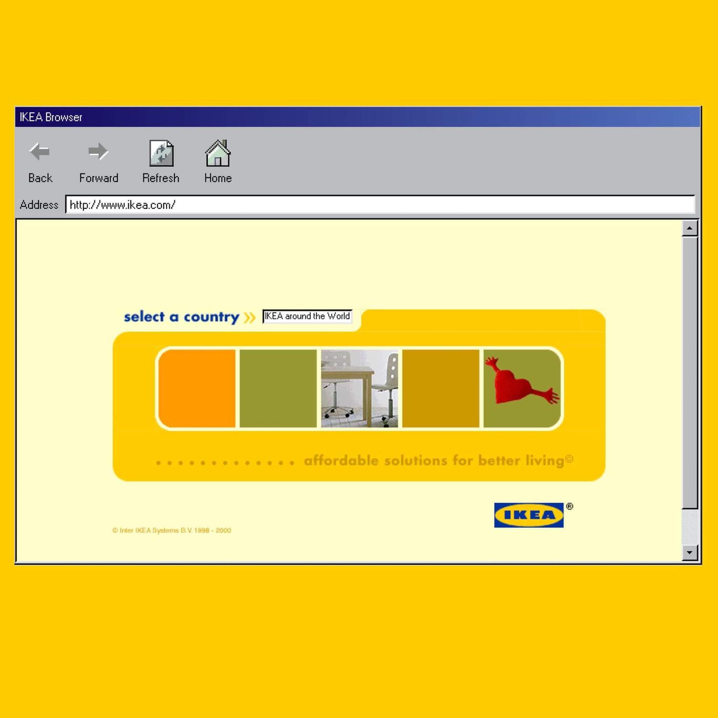 screenshot of IKEA website