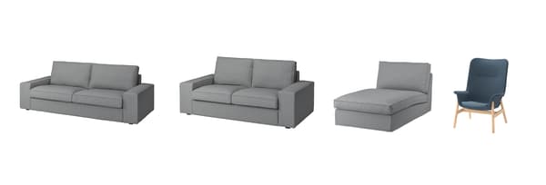Seating mix in KIVIK