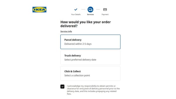 Services on checkout.