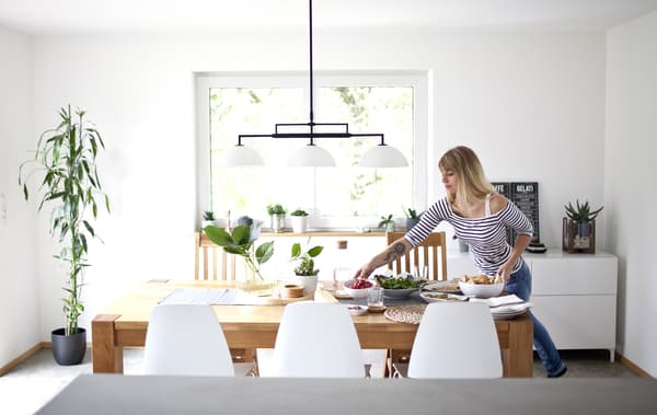 Set the scene for a relaxed lunch