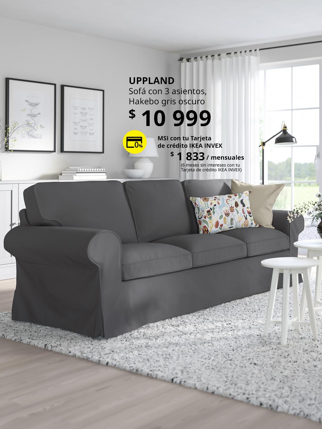 Sofa 3 cuerpos UPPLAND gris