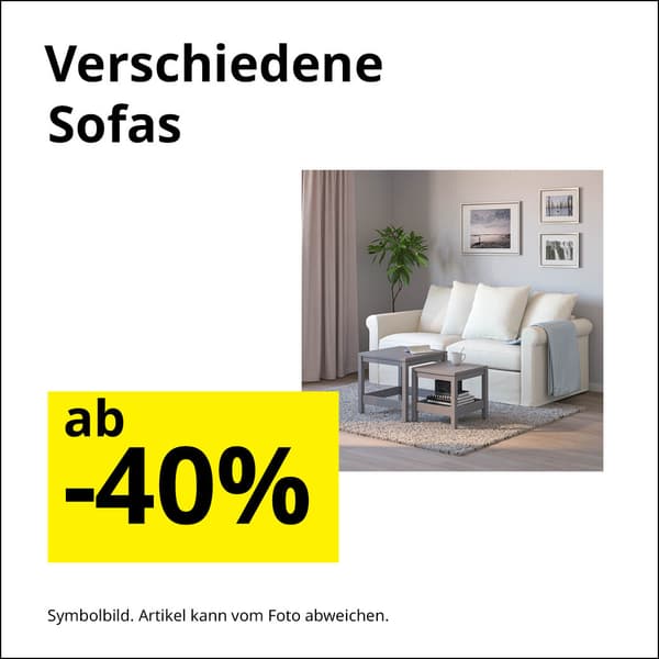 Sofas – Verschiedene Modelle/Größen
Ausstellungsstück ab -40 % Rabatt