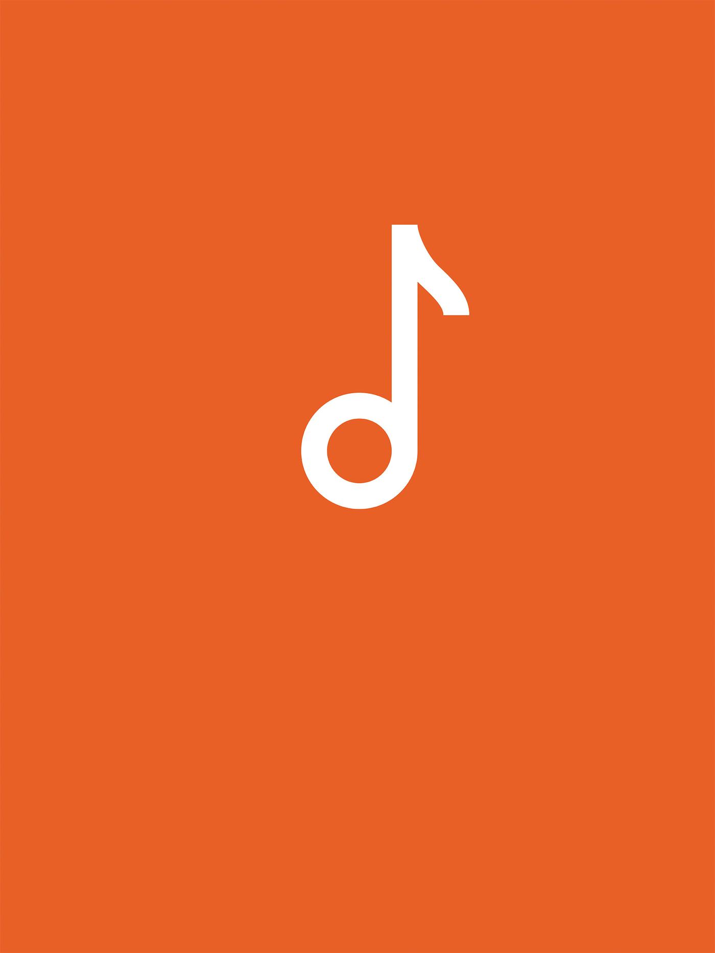 Sound elements in a coloured background