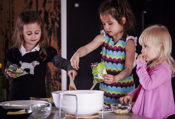 Step-stools are a handy way to get kids in involved in cooking with adults