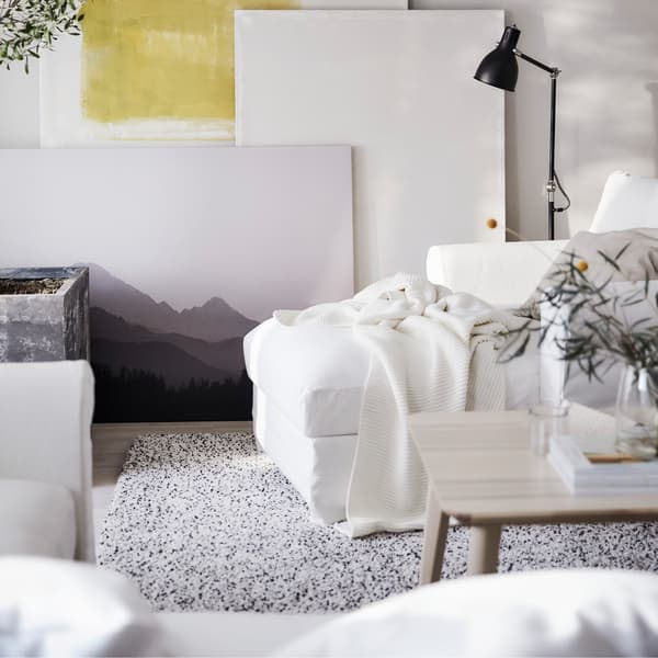 Stretch out your legs on an extra deep chaise longue, such as IKEA HÄRLANDA white chaise longue!