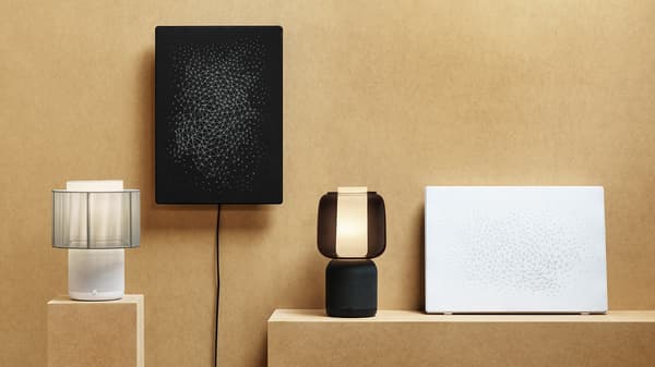 SYMFONISK series – Collaboration between IKEA and Sonos, WiFi speakers have found their way into floor lamps with bamboo shades