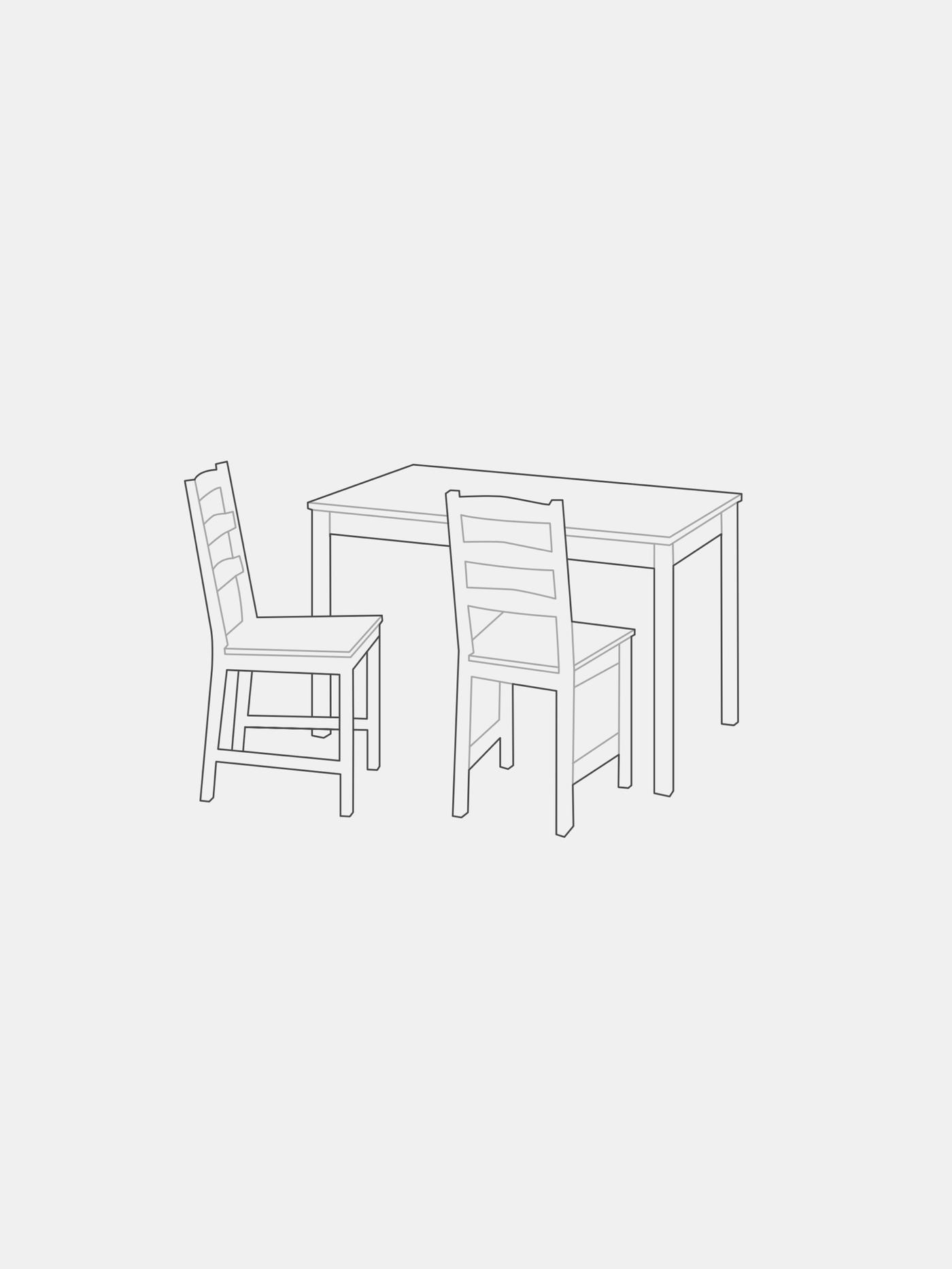 Table and chairs gingerbread cut out