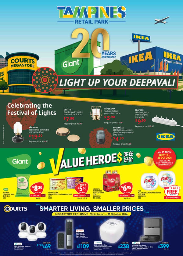 Tampines Retail Park 20th anniversary promotions