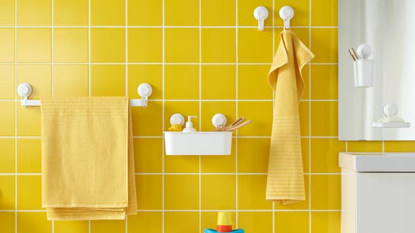 TISKEN series – Sticks to smooth surfaces like tiles, mirrors, and glass.