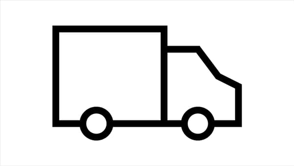 Truck icon on white background.