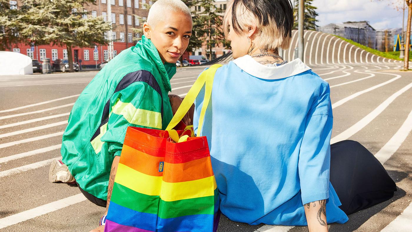 Shop STORSTOMMA rainbow bags