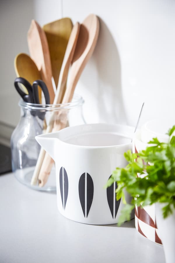 Update kitchenware with stickers.