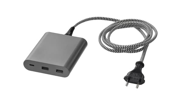 מטען USB 40W בצבע אפור כהה מסדרת ÅSKSTORM