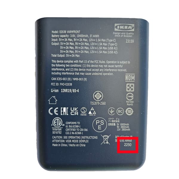 VARMFRONT charger