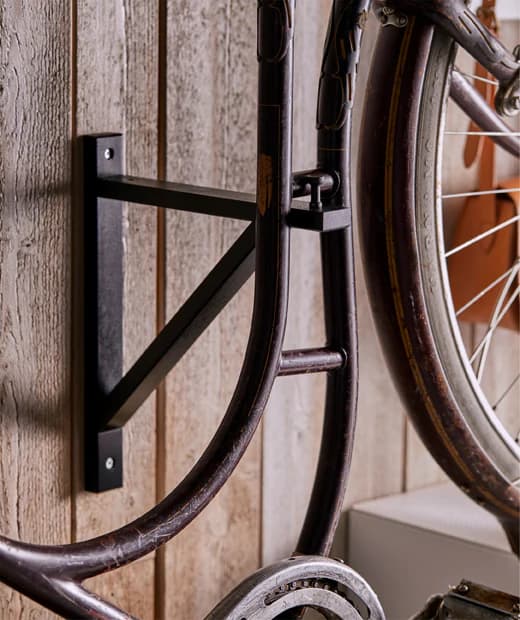 Wall mounted bike hook black