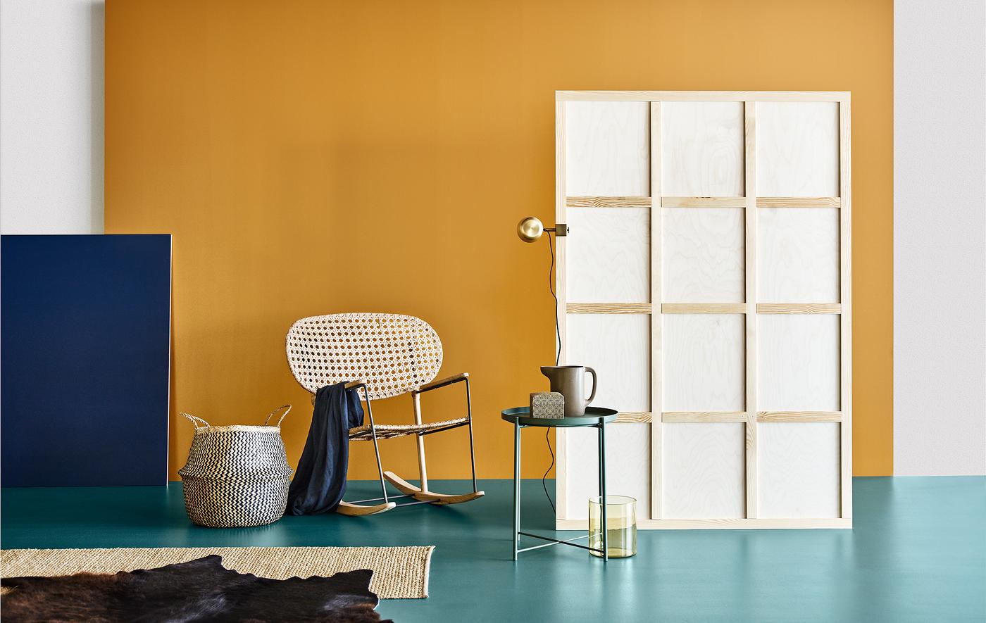 We think using rattan and bold colours is a big upcoming trend.