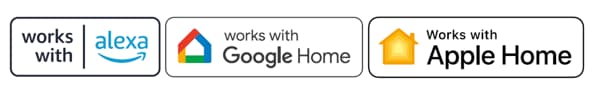 Werkt met Alexa, Google Home en Apple Home