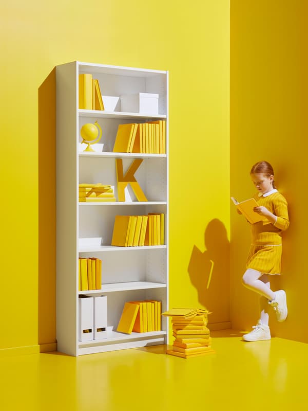White BILLY bookcase.