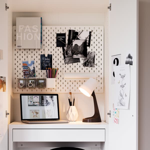 white desk