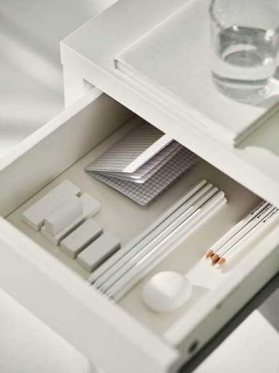 White MICKE drawers