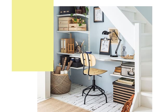 Workspace under the stairs