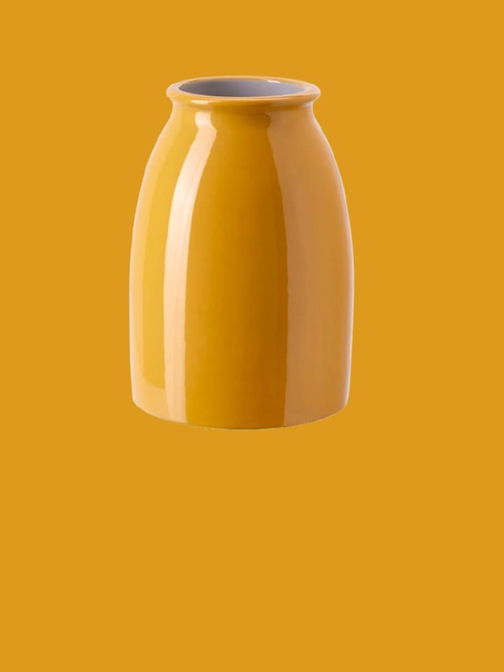 Yellow – Glossy yellow ceramic vase
