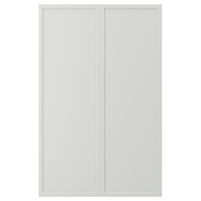 ASPUDDEN 2-p door f corner base cabinet set, light grey, 25x80 cm