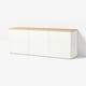BESTÅ Wall-mounted cabinet combination, white/Pipmakare white, 180x42x66 cm