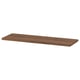 Single BILLY shelf in walnut finish, rectangular shape, made of particleboard and paper foil.