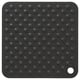 A black square BLÅSJÖN bathtub mat with numerous suction cups for secure grip, designed for safety and comfort in the bathroom.