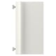 An ENHET white cabinet door with metal hinges.