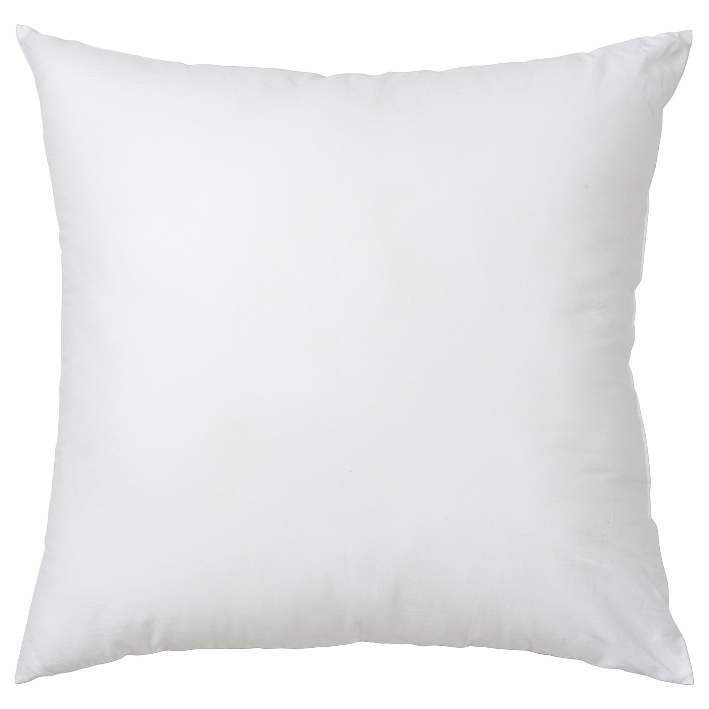 FIALISA white pillow: soft, supportive, 100% cotton cover, polyester fill, square shape, plain design.