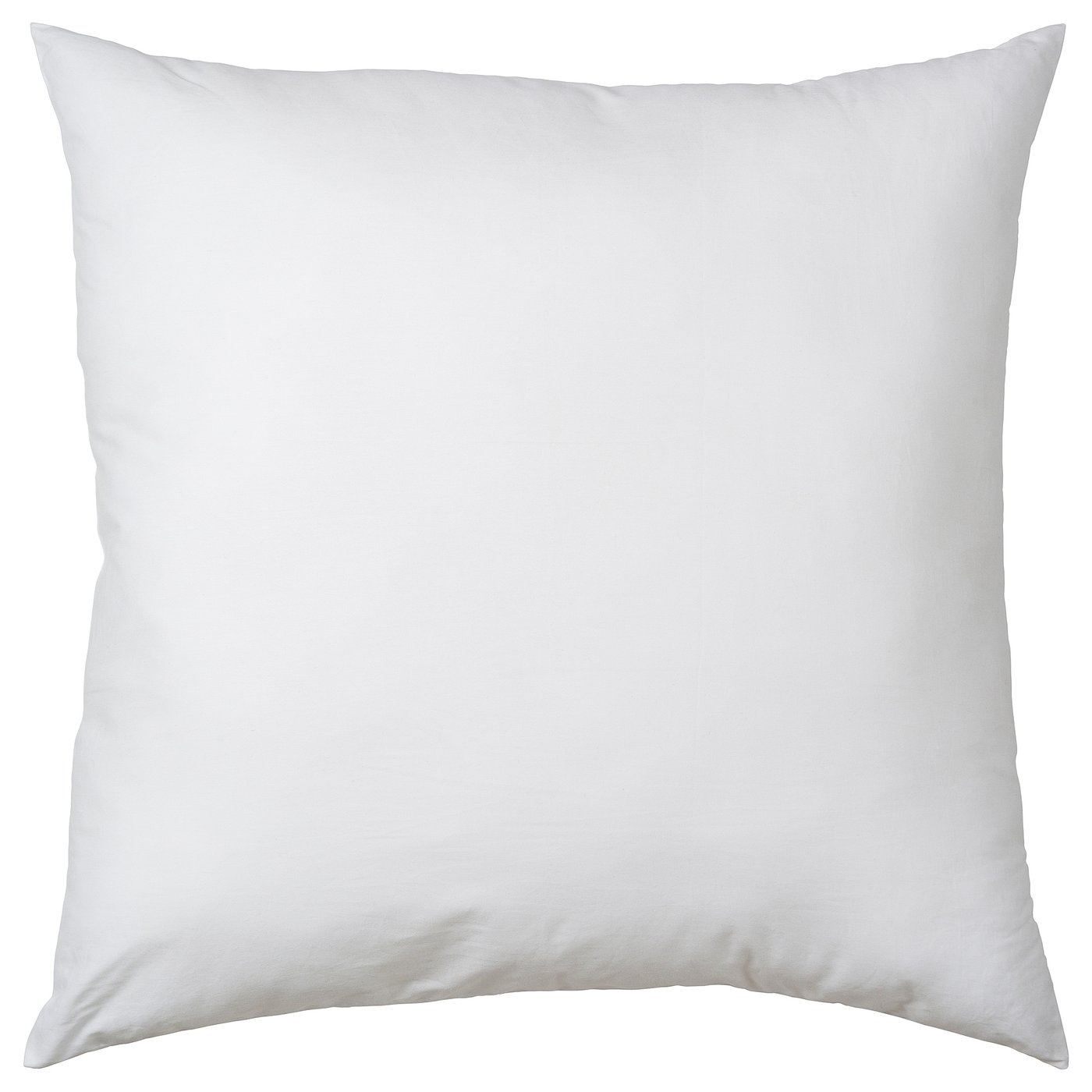 FIALISA pillow, white, cotton cover, polyester fill, square shape, plain design.