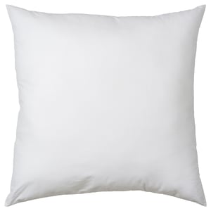 FIALISA pillow, white, cotton cover, polyester fill, square shape, plain design.
