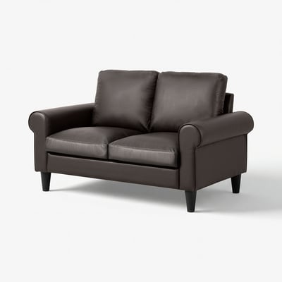GAMMALBYN: dark grey, compact sofa with rolled arms. Comfortable artificial leather.