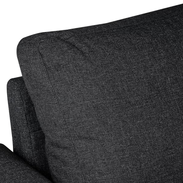 Dark grey upholstered sectional sofa, showcasing quality fabric and padding, part of GAMMALBYN collection, offering comfort and durability.