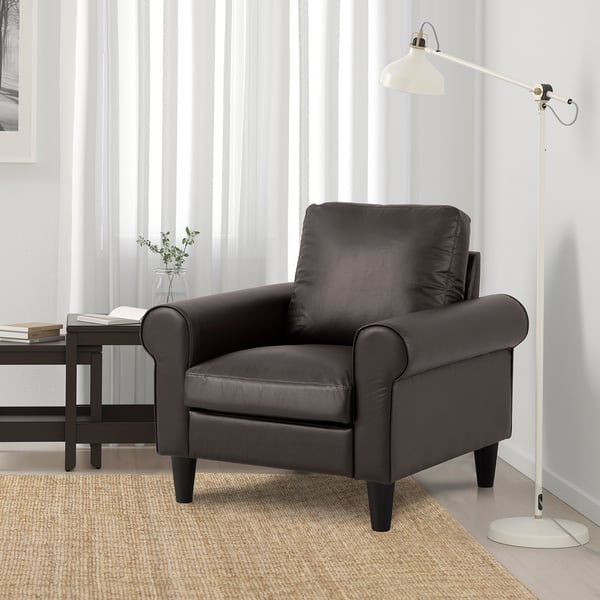 GAMMALBYN leather armchair - compact & comfortable