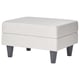 Gammalyn footstool, light grey, square, upholstered fabric.