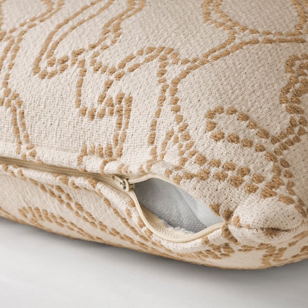 GULDFLY Cushion cover, off-white/beige, 40x40 cm