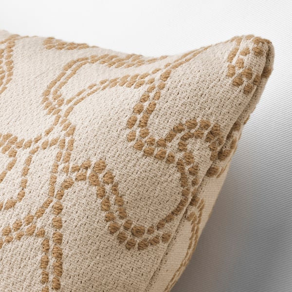 GULDFLY Cushion cover, off-white/beige, 40x40 cm