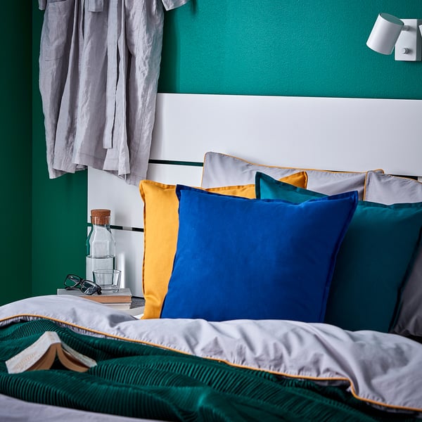 GURLI Cushion cover, dark green, 40x40 cm