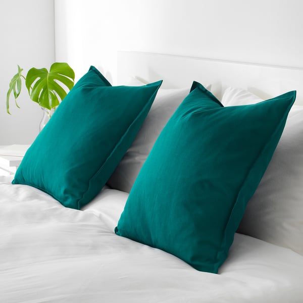 GURLI Cushion cover, dark green, 40x40 cm